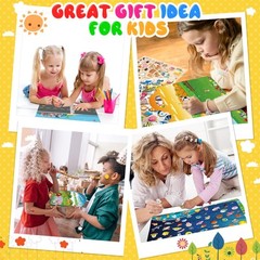 6Set Puffy Sticker Books for Kids 2-4, 3D Reusable Stickers Books for Toddler…