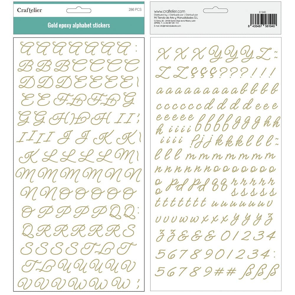 – Alphabet Puffy Stickers in Uppercase and Lowercase, Numbers and Special Cha…