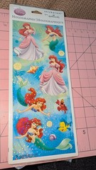 Vintage Hallmark Stickers The Little Mermaid Ariel Holographic 2 Sheets New Pack