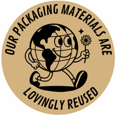 Eco Friendly Stickers 2” Round – Our Packaging Materials Are Lovingly Reused