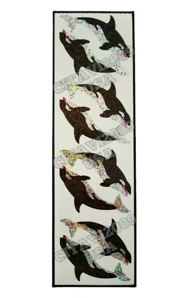 HAMBLY STUDIOS PRISMATIC SMALL ORKA – ORCA WHALE OCEAN VINTAGE RARE RETIRED