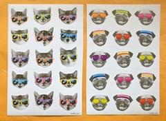 Dogs and Cats Sticker Set of 2 Sheet