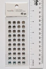 Clear Silver Rhinestones Bling Gems Scrapbooking Stickers By Recollections