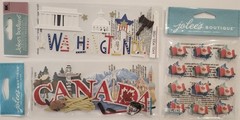 Lot Of 10 JOLEE’S BOUTIQUE Dimensional Scrapbooking Stickers TRAVEL DESTINATIONS