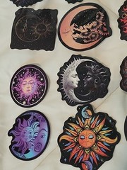 20 pc Gothic Sun & Moon Astrology Celestial Stickers Phone Hippie fairy goth cor