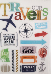 mambiSTICKS Flip Pack Vellum Stickers – OUR TRAVELS – 5 Sheets