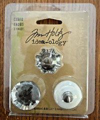Tim Holtz Idea-ology & Paper Studio Embellishment Lot Corked Vials Knobs