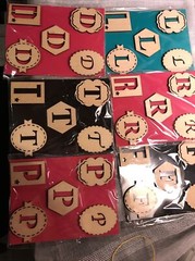 Wooden Stickers Letters P,T,R,F,D,L. NEW Scrapbook Craft Monogram Initial Alpha