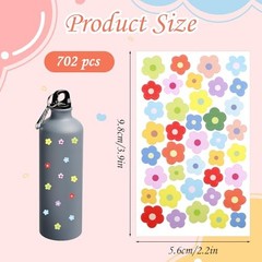 702 Pcs Small Flower Stickers, 18 Sheets Cute Flower Decorative Stickers for