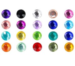 Pick Color Sheet of 172 Stick-on 3, 4, 5mm RHINESTONE GEMS for Crafts, Scrapbook