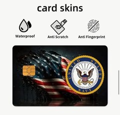 USN NAVY UNITED STATES FLAG CREDIT DEBIT CARD SKIN COVER STICKER 1PC