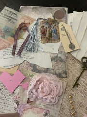 Romantic Vintage Poetry Ephemera Bundle Junk Journal Shabby Chic Pink Kit