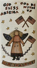 GOD BLESS AMERICA Sticker(2.5”x4.5”)Joy Marie•Colorbok•July 4th•Independence Day