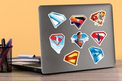 SUPERMAN 2025 LOGO VARIETY DIE CUT VINYL 50 CT STICKER PACK
