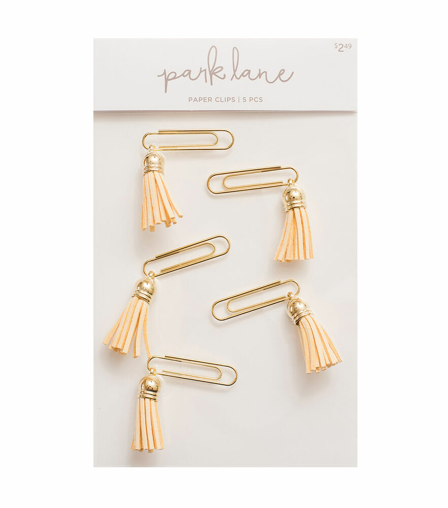 Park Lane Tasseled Paper Clips – YELLOW – 5 pcs