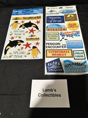 Creative Imaginations Seaworld Adventure Parks Epoxy Sticker Set two packs