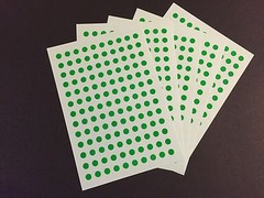 2400pcs X 8mm 5 Color Round Circle Spot Dot Marker Adhesive Stickers Japan