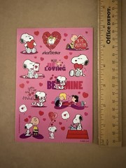 Peanuts Snoopy Heart Love Mail Stickers Sticker Sheet Valentines Day Charlie Luc