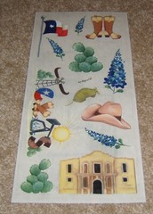 Stamping Station Clear Sticker Sheet ~ Travel…..State of Texas (2001)
