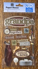 RARE Paper House 3D Grandpa Time Together Friend Teacher Family-Man Fishing Golf
