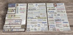 GRANDPARENTS Stickers Scrapbooking Grandma Grandpa 3 Sheets READ DESCRIPTION