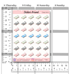 Change Bed Sheets Planner Sticker, Chores Sticker, Calendar and Journal Sticker