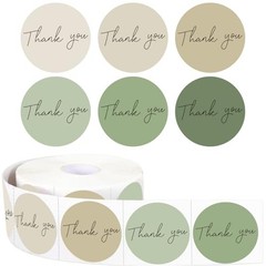 Thank You Sticker,500pcs 1.5Inch Green Thank You for Supporting My Small