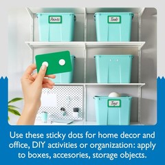 Adhesive Dots for Home, Office, Classroom – White