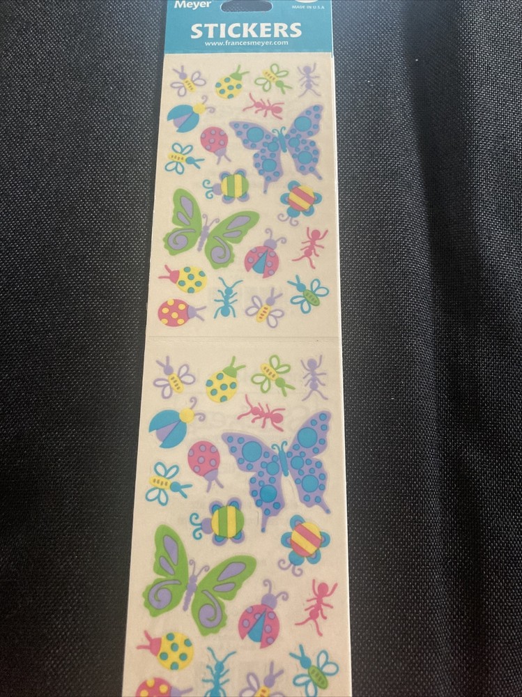 Vtg Frances Meyer Stickers Garden Insects Ladybugs Ants Bug-A-Boo Butterfly Bugs