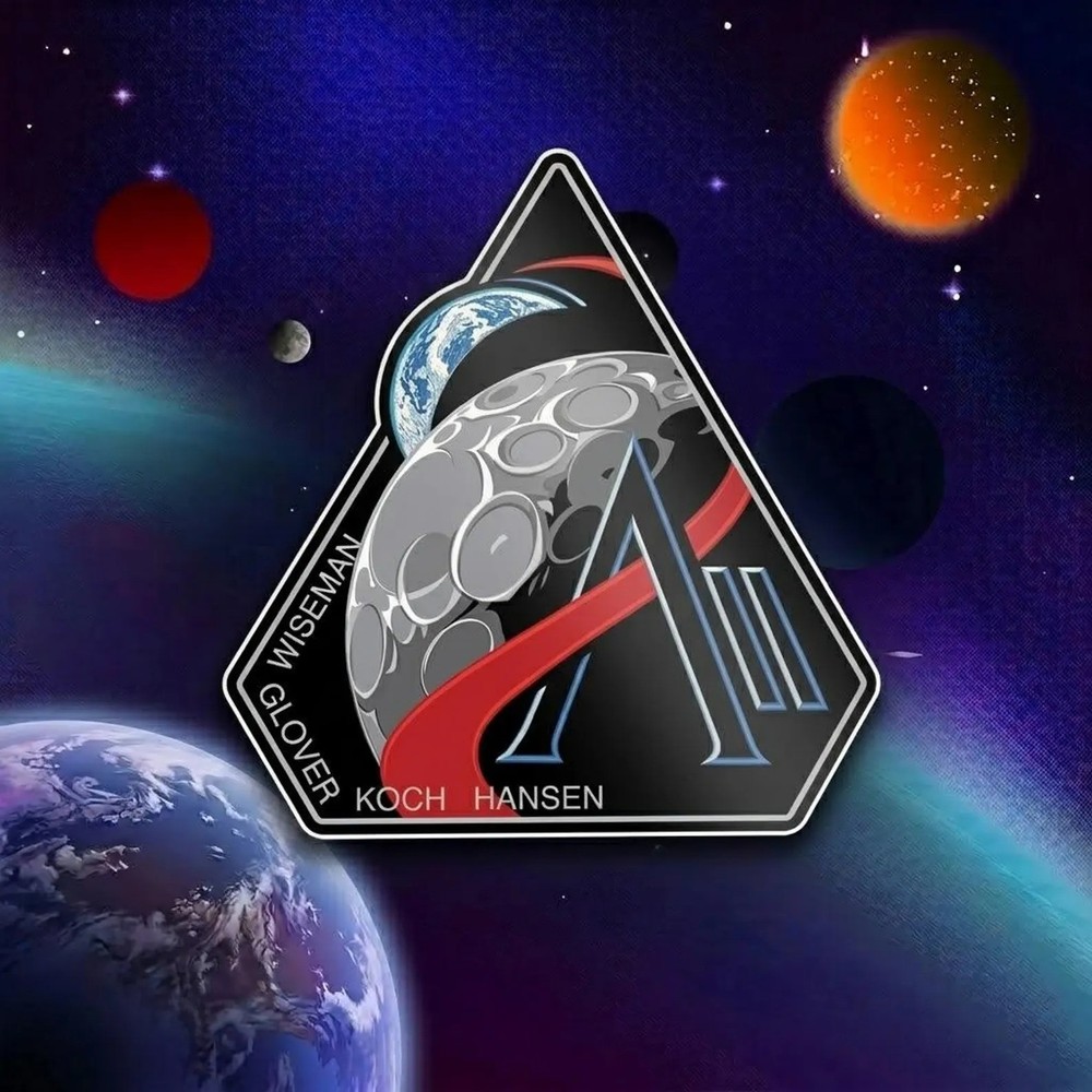 Artemis II Patch Sticker, NASA Retro Sticker, Moon Space Logo Waterproof Vinyl