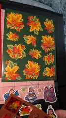 Vintage Amscan Stickers Thanksgiving Fall Leaves Leaf Harvest Lot Of 4 Sheets