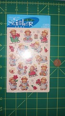 American Greetings Sticker Zone Sheets Forget Me Not Bear Angel Stickers Vintage