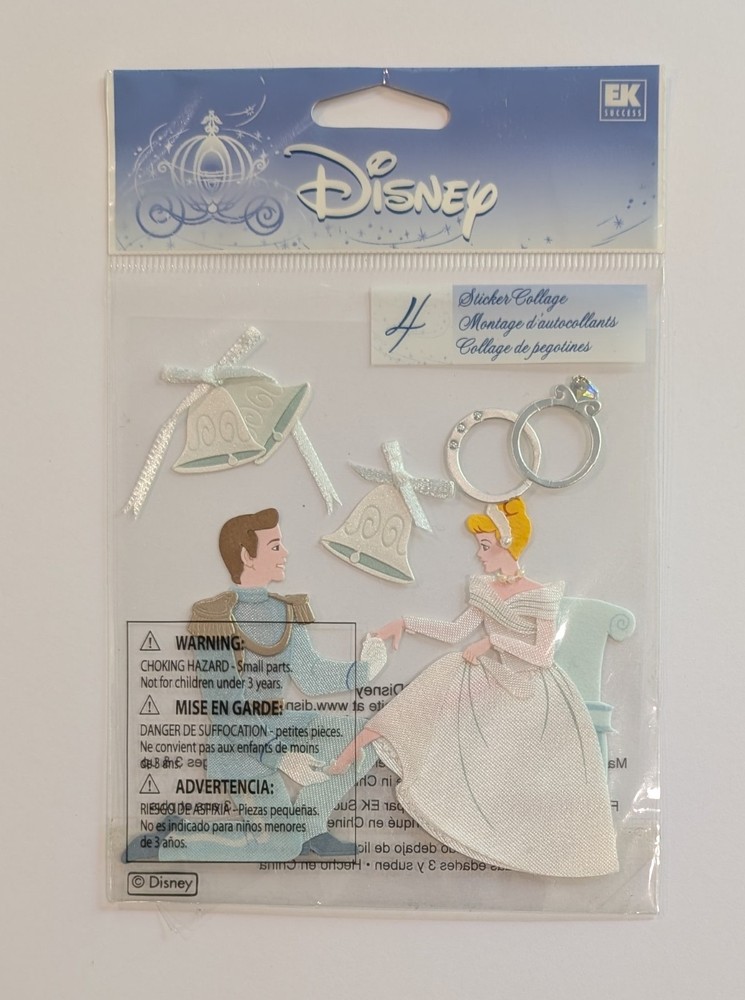 RARE Disney Princess Cinderella Wedding The Proposal Scrapbooking Stickers READ!