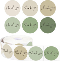 Thank You Sticker,500pcs 1.5Inch Green Thank You for Supporting My Small Busines