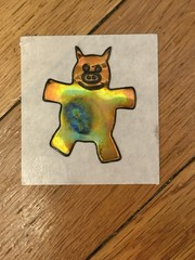 Super Rare Vintage Touch Me Oilies Oily Sticker 80s/90s Pig Animal Unique