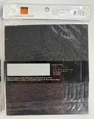 Bazzill Basics 2 Chipboard Alphabets with Numbers Bazzill White and Black Op