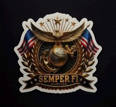 Marine Sticker/USMC/Marine/Semper Fi/Clear/Style 4