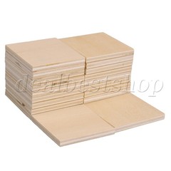 40PCS Square Wooden Sheet Unfinished for Holiday Decor Coasters Home Decorations