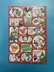 Mickey Mouse And Friends Holiday Glittery Sticker Sheet Disney