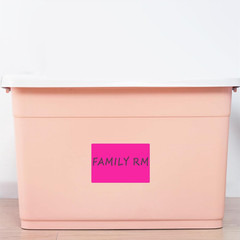 2X3 Inch 300Pcs Fluorescent Pink Sticker Rectangle Blank Color Coding Neon Label