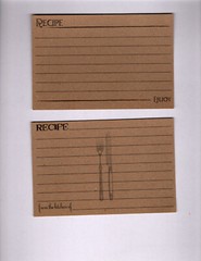 Canvas Corp BLACK & KRAFT (6) 4x6inch RECIPE CARDS scrapbookS journals planners