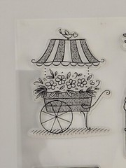 Flower Cart Goose Barn Door House Dragonfly Clear Cling Stamps