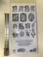 Vintage ALICE IN WONDERLAND Glittery Sticker Sheet RARE