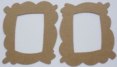 {3} *JELLY FRAME* Bare Picture Frames Chipboard Die Cuts – 4 1/4″ x 4 7/8″