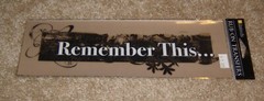 Daisy D’s Rub-On Transfers ~ Remember This…..3×10 Title sheet.