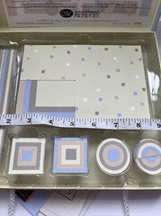 Creative Memories Box Of Shapes, Preowned Coordinating Paper, and Die Cuts