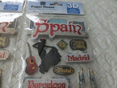 Paper House 3D Stickers, Spain, Brand New, Sealed, 4 Pkgs , 55 Stickers Total