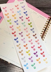 Planting,Gardening,Water the Plant,Soil:Handmake Erin Condren Planner Sticker