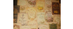 23pc french soap ad vintage junk journal DIE CUT Ephemera Tag Collage Bridgerton