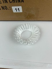 600 pc Case Of White Polyester Satin Rosette For Ribbon Making